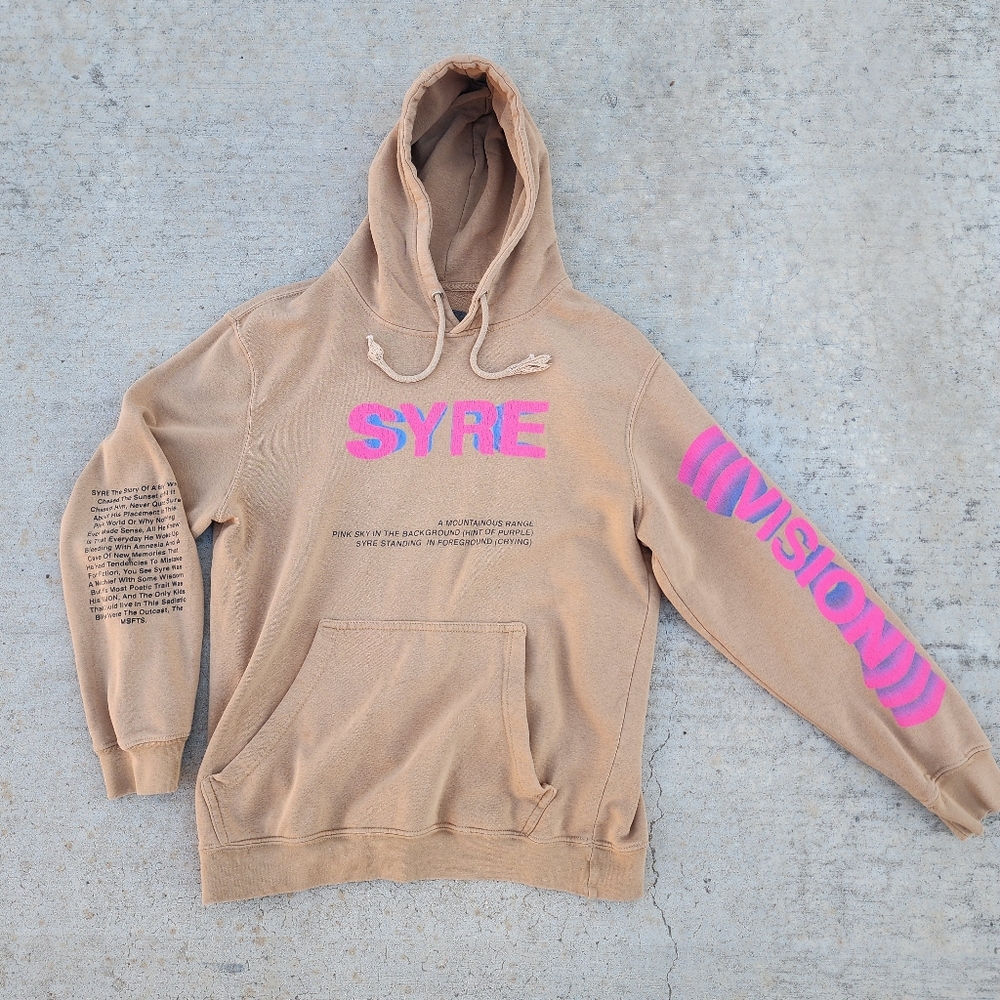 MSFTSrep Jaden Smith SYRE Beautiful Confusion Brown Tour Hoodie‎ Mens Size M